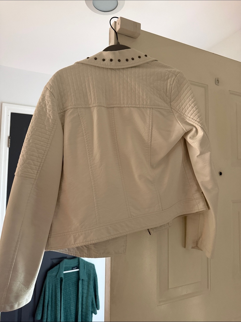 Jack by BB Dakota Ivory Studded Moto Jacket - Picture 3 of 3